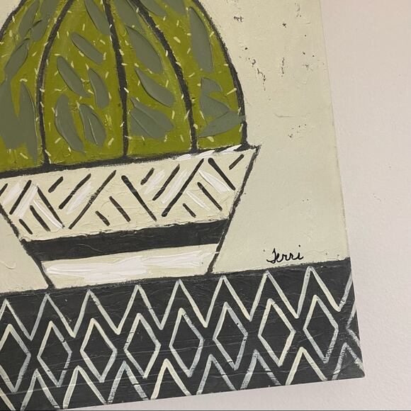 KIRKLANDS • Terri Henson Succulent Plant Painted Canvas - Picture 3 of 7